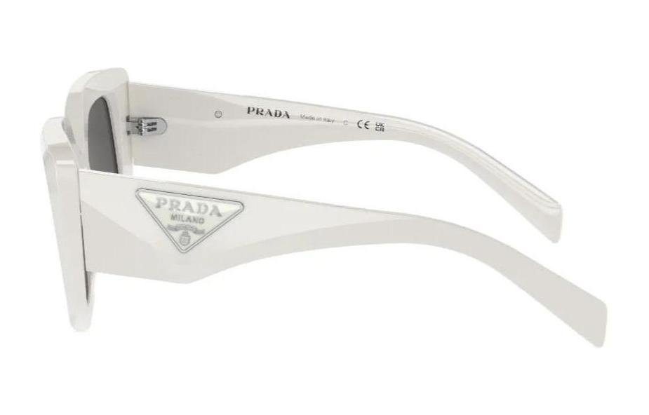 (Women) PRADA  Irregular Frame White Sunglasses with Side Logo Lettering. PR14ZS1425S0 圖 4