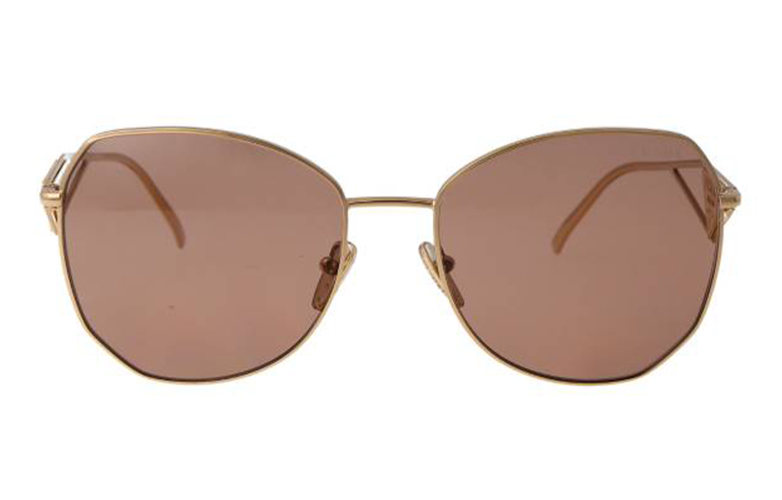 (Women) PRADA  Irregular Gold Metal Sunglasses with Full Frame Triangle Design. PR57YS5AK10D 圖 3