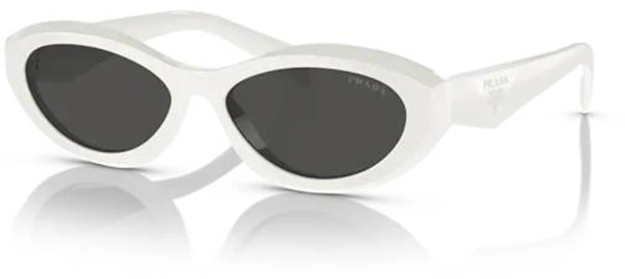 (Women) PRADA Irregular White Sunglasses with Side Logo Design. PR26ZS17K08Z Order (Women) PRADA Irregular White Sunglasses with Side Logo Design. PR26ZS17K08Z