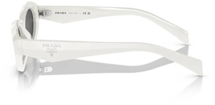 (Women) PRADA Irregular White Sunglasses with Side Logo Design. PR26ZS17K08Z Shop (Women) PRADA Irregular White Sunglasses with Side Logo Design. PR26ZS17K08Z