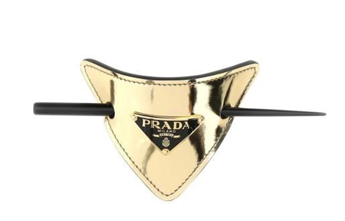Buy (Women) PRADA  Leather Logo Brooch - Stylish and Minimalist Fashion Accessory 1IF004ZO6F0522