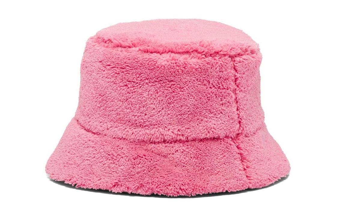 Lookbook (Women) PRADA  Logo Embroidered Fabric Bucket Hat Pink 1HC1372DXO