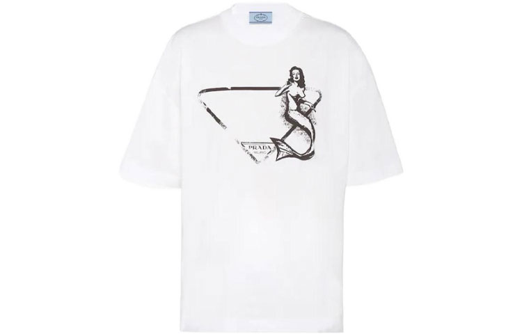 (Women) PRADA  Mermaid Print T-Shirt White SS22 3558A10M1-F0009 圖 2