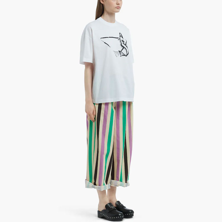 (Women) PRADA  Mermaid Print T-Shirt White SS22 3558A10M1-F0009 圖 5
