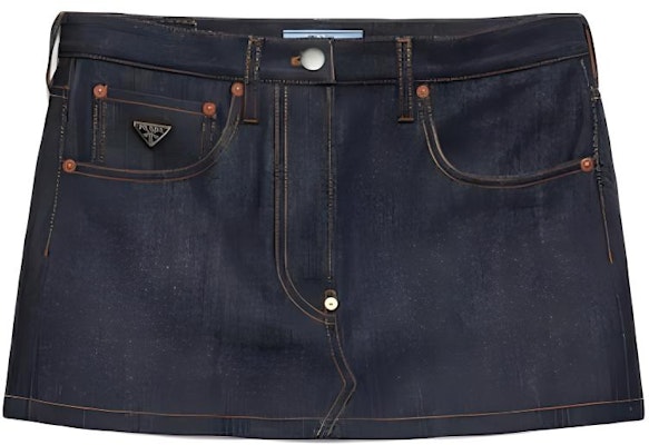 (W) PRADA Skirt Denim Mini Biru Gelap dengan Zip GFD179-15C8-F0008-S-OOO Buy (W) PRADA Skirt Denim Mini Biru Gelap dengan Zip GFD179-15C8-F0008-S-OOO