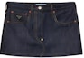 Buy (W) PRADA Skirt Denim Mini Biru Gelap dengan Zip GFD179-15C8-F0008-S-OOO