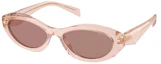 Order (Women) PRADA Oval Acetate Sunglasses with Logo Temple in Pink. PR26ZS19Q10D