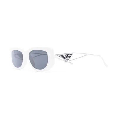 (Women) PRADA Oval Sunglasses with Triangle Logo Acetate Frame. 0PR14YS1425S0