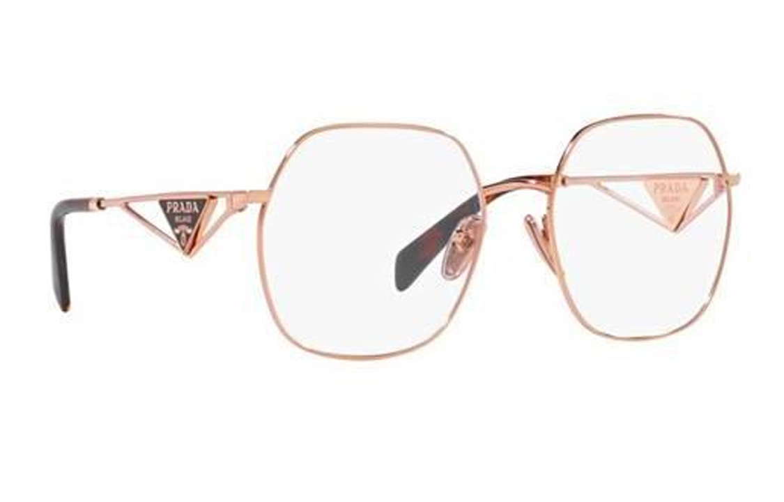 Lookbook (W) PRADA 粉色不规则光学眼镜侧边LOGO（可配近视镜片）。 PR59ZVSVF1O1