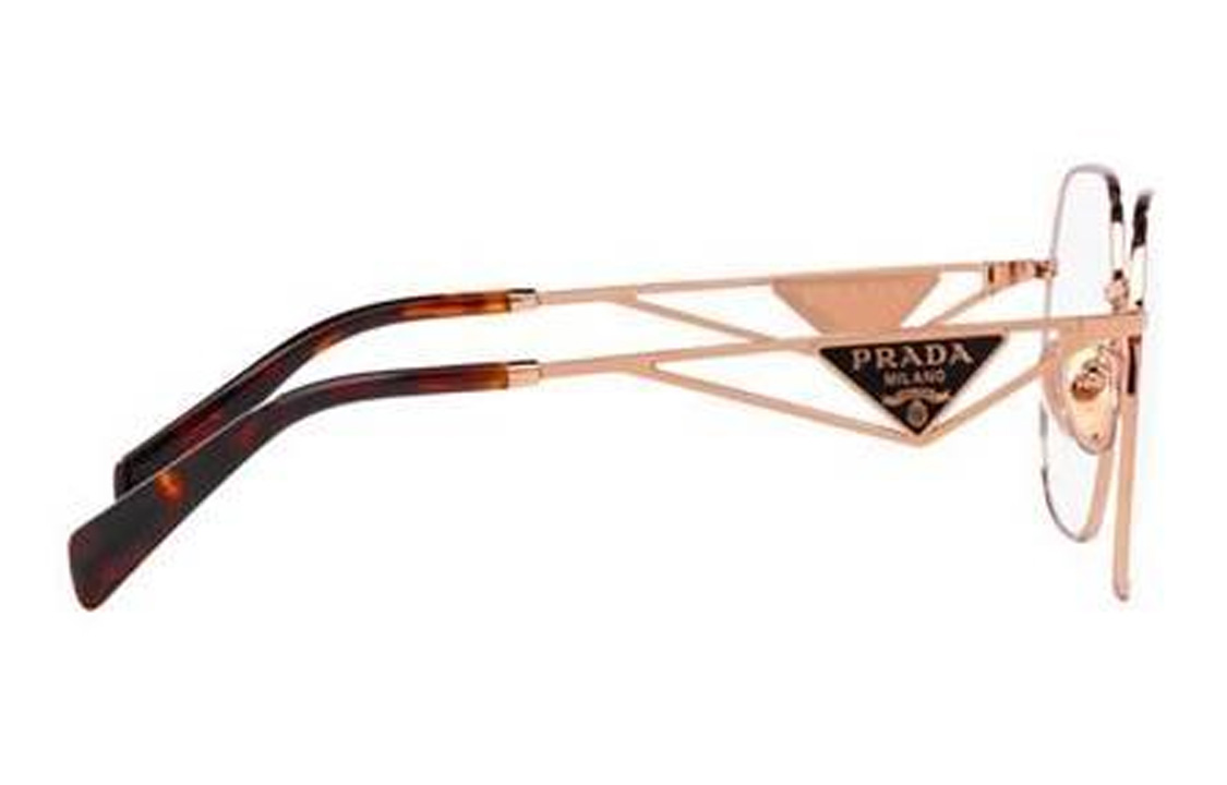 Shop (W) PRADA 粉色不规则光学眼镜侧边LOGO（可配近视镜片）。 PR59ZVSVF1O1