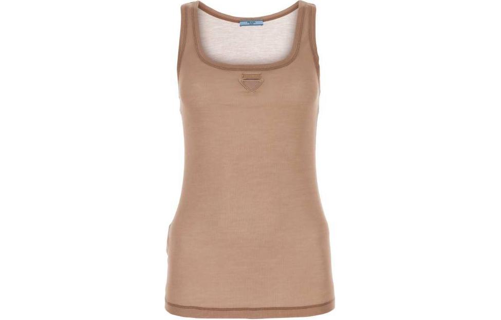 (Women) PRADA  Pink Sleeveless Tank Top with Logo 39581-14P3-F063L-S-OOO