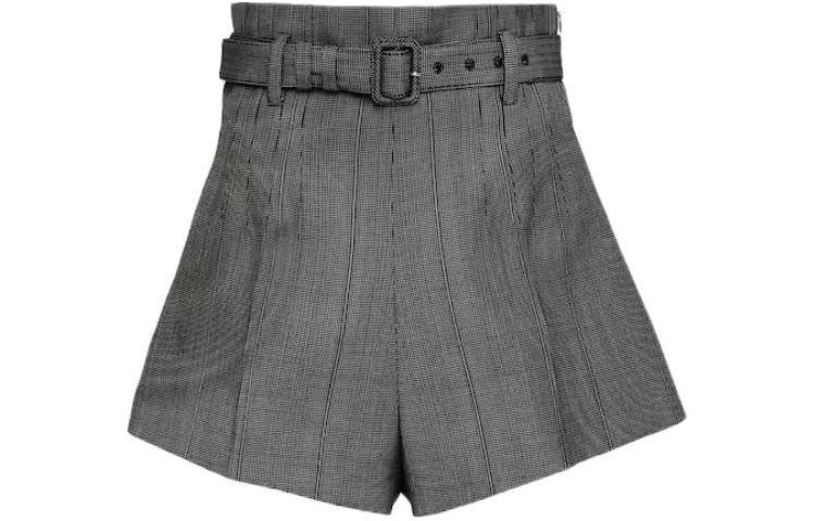 (Women) PRADA  Pinstripe High-Waist Casual Shorts Grey. P205IH_14XI_F0170_S_OOO