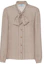 Order (W) PRADA 格紋V領綁帶長袖襯衫 淺棕色 P470G-13J3-F0324-S-232