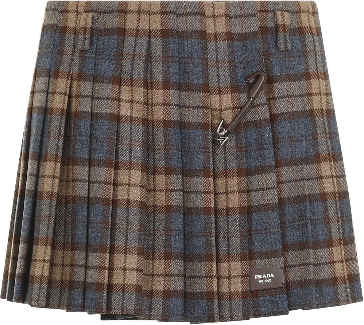 women-prada-plaid-wool-twill-low-waist-casual-skirt-brown-p106-ye-15-r7-f0005