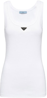 (W) PRADA Baju Tanpa Lengan Leher Bulat Cetak - Putih. 39546XS222-10Z0-F0009 Order (W) PRADA Baju Tanpa Lengan Leher Bulat Cetak - Putih. 39546XS222-10Z0-F0009