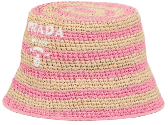 (W) Sombrero de Cubo Raffia PRADA Marrón/Rosa Tulipán. 1HC137-2D1N-F0NJX Buy (W) Sombrero de Cubo Raffia PRADA Marrón/Rosa Tulipán. 1HC137-2D1N-F0NJX