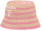 Buy (W) Sombrero de Cubo Raffia PRADA Marrón/Rosa Tulipán. 1HC137-2D1N-F0NJX
