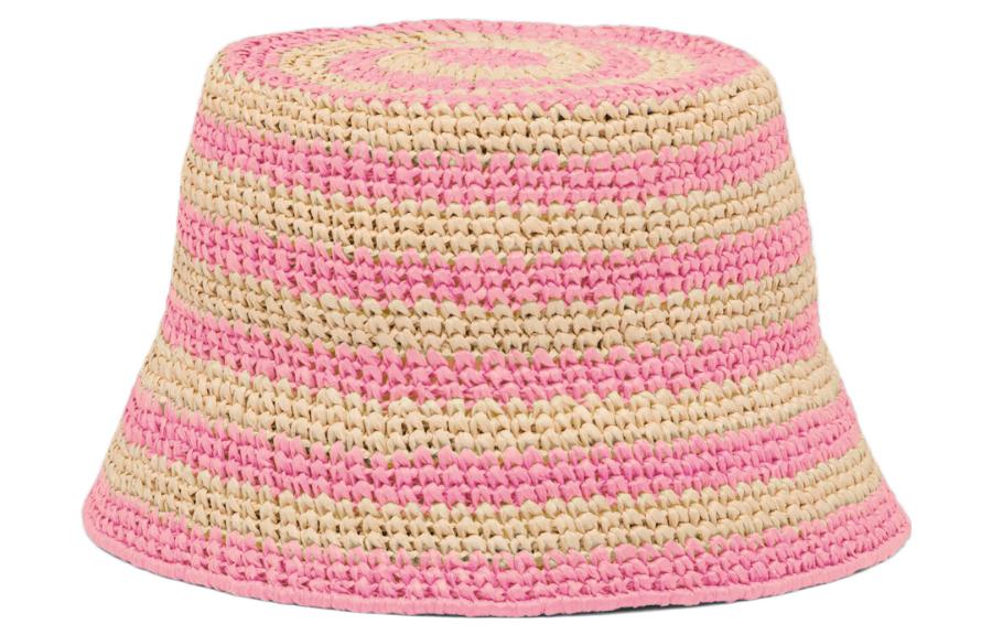 Lookbook (W) Sombrero de Cubo Raffia PRADA Marrón/Rosa Tulipán. 1HC137-2D1N-F0NJX