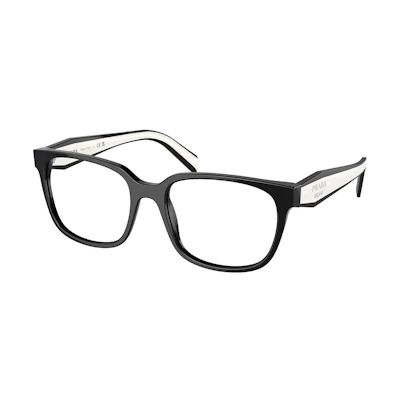 (Women) PRADA Rectangular Acetate Optical Glasses in Black. PR17ZVF1AB1O155