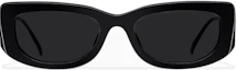 Buy (Women) PRADA Rectangular Acetate Sunglasses Black with Logo Temples. 0PR14YS1AB5S0