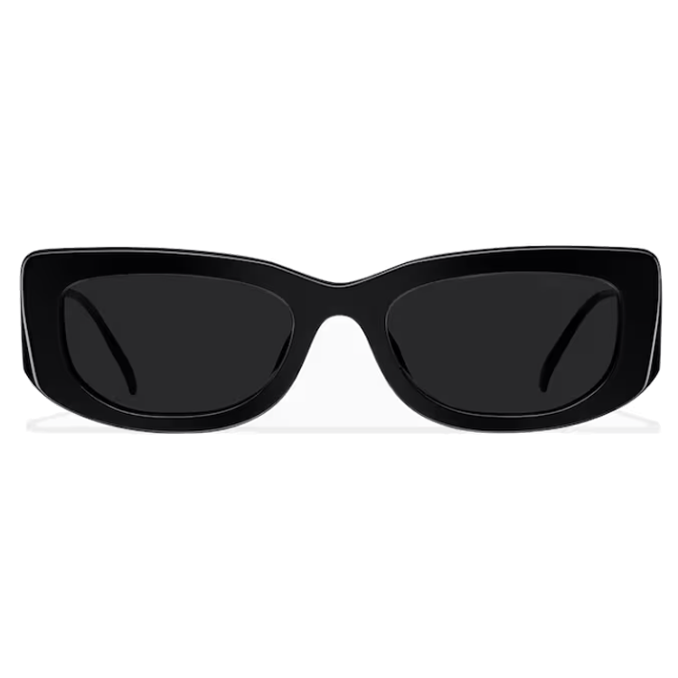 (Women) PRADA  Rectangular Acetate Sunglasses Black with Logo Temples. 0PR14YS1AB5S0 圖 2