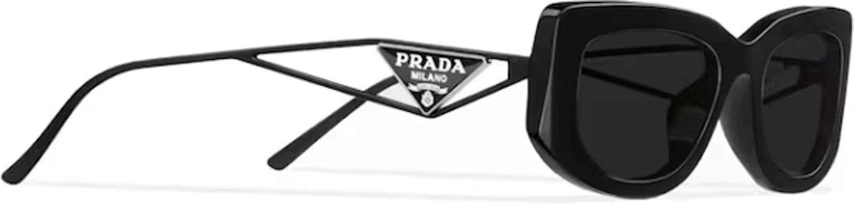 (Women) PRADA Rectangular Acetate Sunglasses Black with Logo Temples. 0PR14YS1AB5S0 Shop (Women) PRADA Rectangular Acetate Sunglasses Black with Logo Temples. 0PR14YS1AB5S0