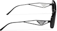 Purchase (Women) PRADA Rectangular Acetate Sunglasses Black with Logo Temples. 0PR14YS1AB5S0