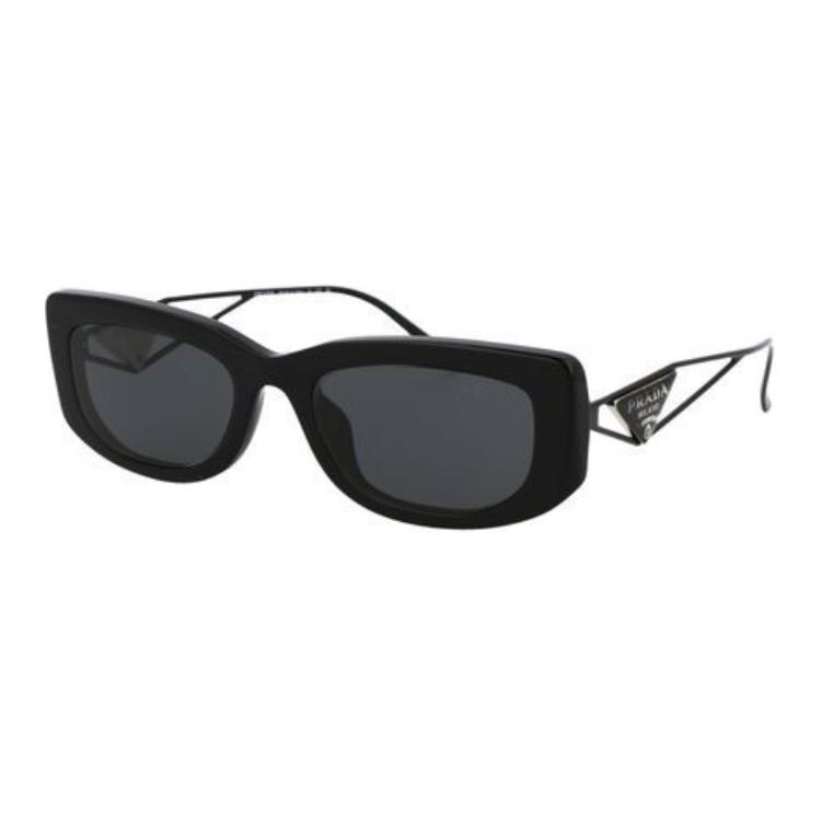 (Women) PRADA  Rectangular Acetate Sunglasses Black with Logo Temples. 0PR14YS1AB5S0 圖 6