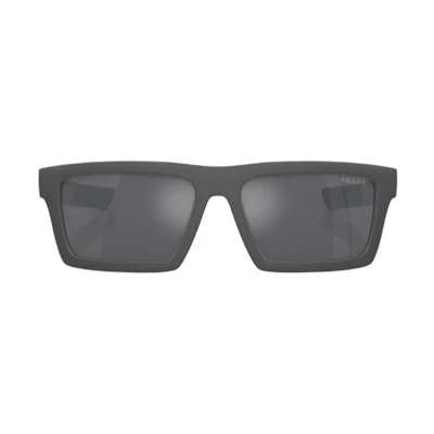 (Women) PRADA Rectangular Black Sunglasses with Logo Acetate Frame. PS02ZSU18K60A