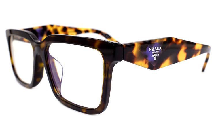 (Women) PRADA  Rectangular Tortoiseshell Sunglasses with Transparent Lenses SPR27Y-F 2AU 08N 圖 4