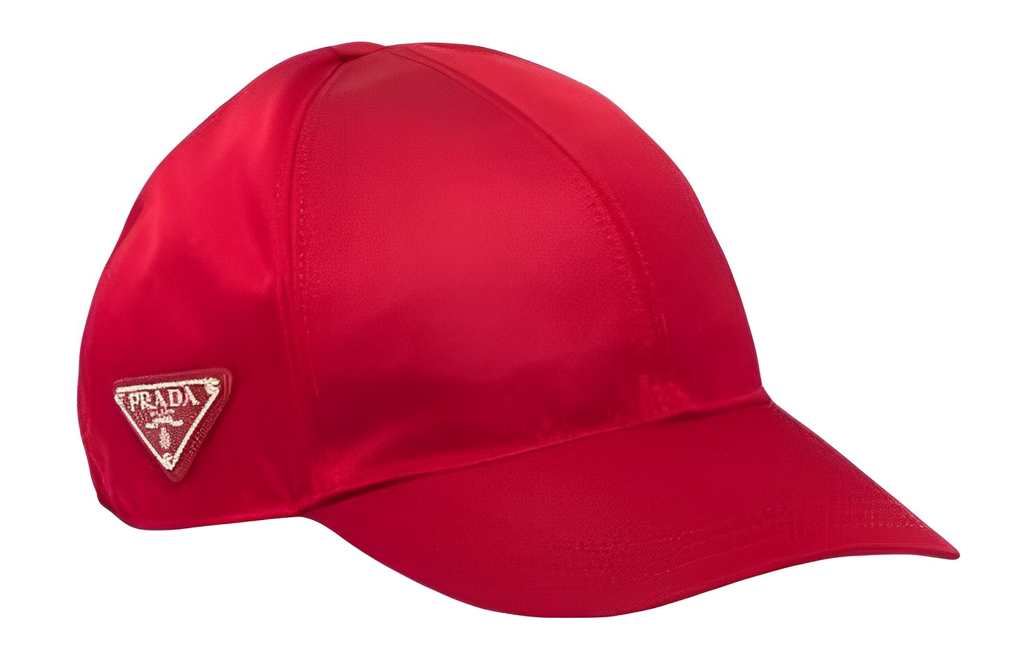 (Women) PRADA  Red Fashionable Alphabet Design Fabric Baseball Cap. 1HC2742DMIF0011