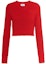 Order (Women) PRADA Red Long-Sleeve Crewneck Pullover Sweater FW22 P24R1G-1082-F0011-S-221