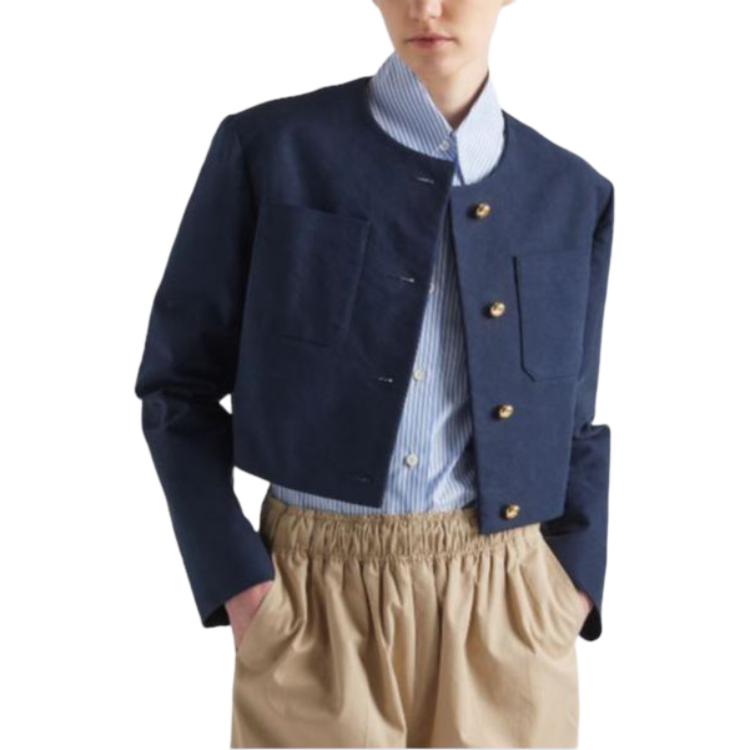 Purchase (W) 프라다 블루 긴팔 버튼업 숏 자켓 P540O-1EVU-F0008-S-OOO