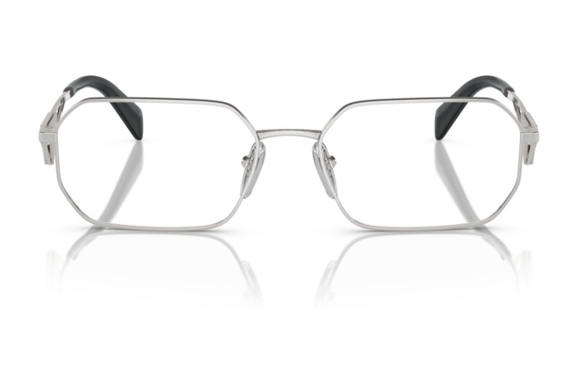 Lookbook (W) 普拉达银色光学眼镜框 切割镂空镜腿 不规则造型 PRA53V1BC1O1