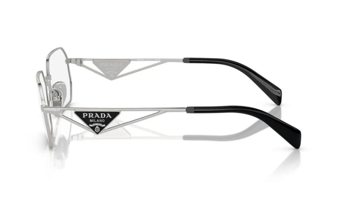 Shop (W) 普拉达银色光学眼镜框 切割镂空镜腿 不规则造型 PRA53V1BC1O1