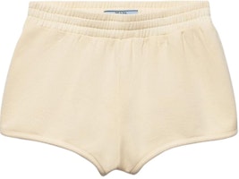 (Women) PRADA Solid Beige Elastic Waist Casual Shorts. POIZON202406695 (Women) PRADA Solid Beige Elastic Waist Casual Shorts. POIZON202406695