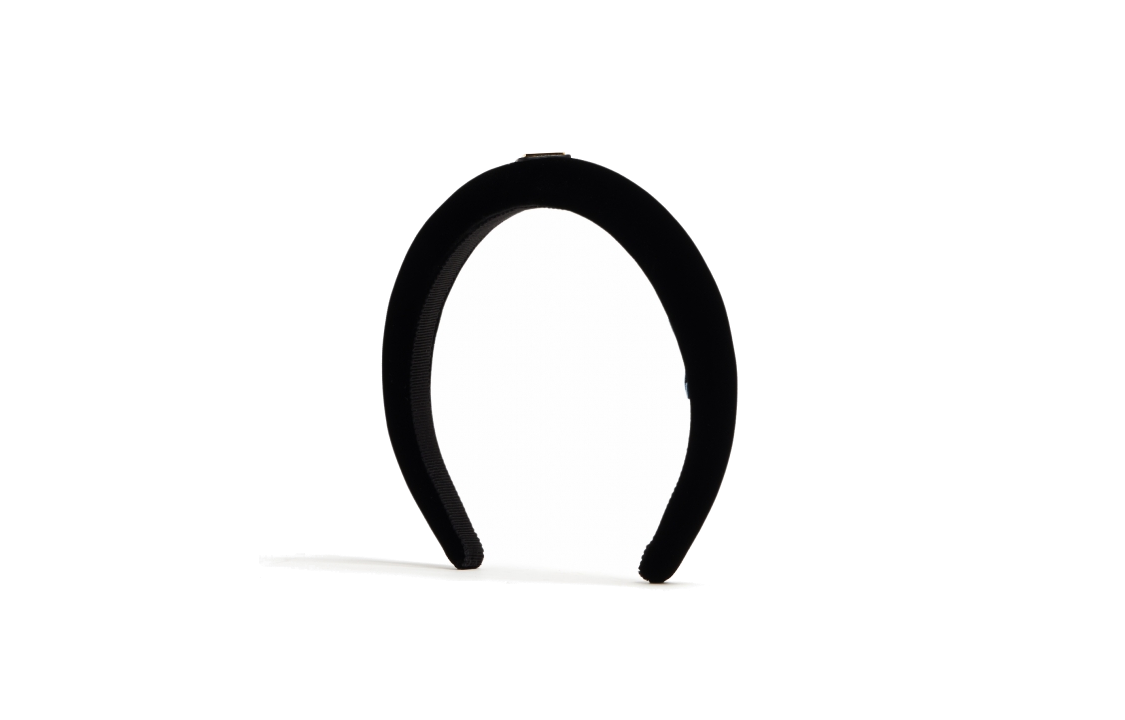 Lookbook (Women) PRADA  Solid Black Headband Fashion Accessory 1IH020068F0002