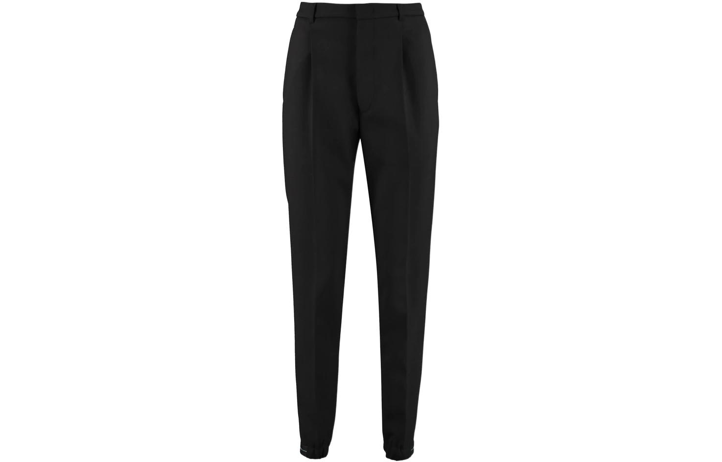 (Women) PRADA  Solid Color Casual Pants with Hidden Closure Black. P256BGTSQ-F0002 圖 2