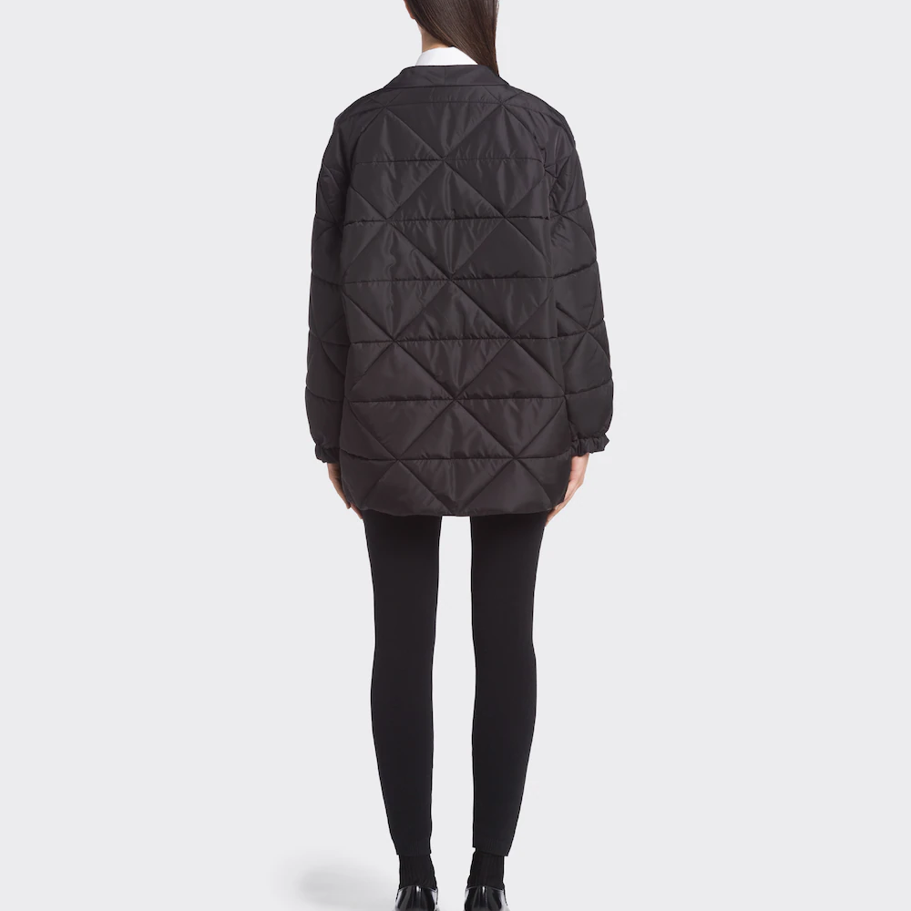 Shop (W) プラダ 無地 Vネック シングルブレスト ジャケット ブラック 291967-1WQ9-F0002-S-212