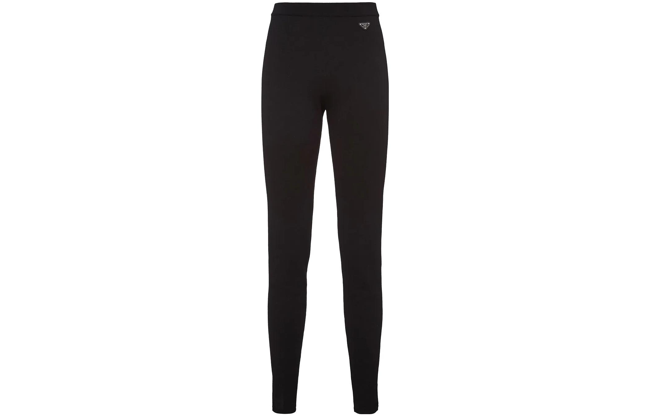 (Women) PRADA  Solid Slim-Fit Mid-Rise Leggings Black 22225S2121Y86-F0002