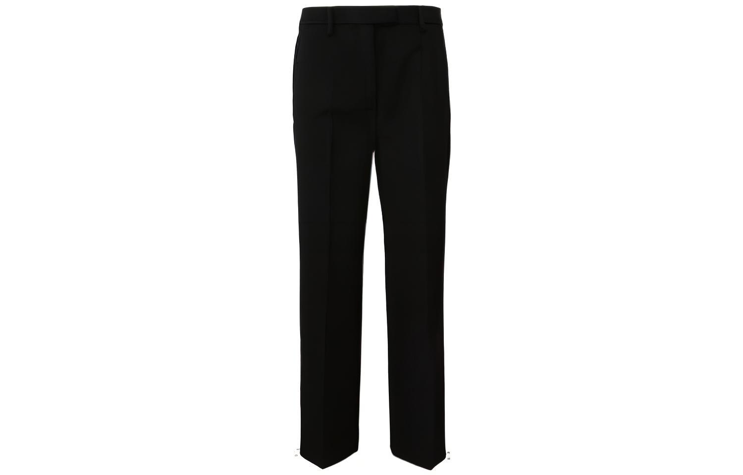 (Women) PRADA  Solid Straight-Fit Casual Pants Black P273C-1LXN-F0002