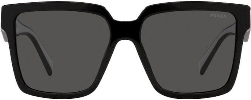 (W) 普拉达黑色方形太阳镜带标志镜腿 PR24ZSF1AB5S057 Lookbook (W) 普拉达黑色方形太阳镜带标志镜腿 PR24ZSF1AB5S057