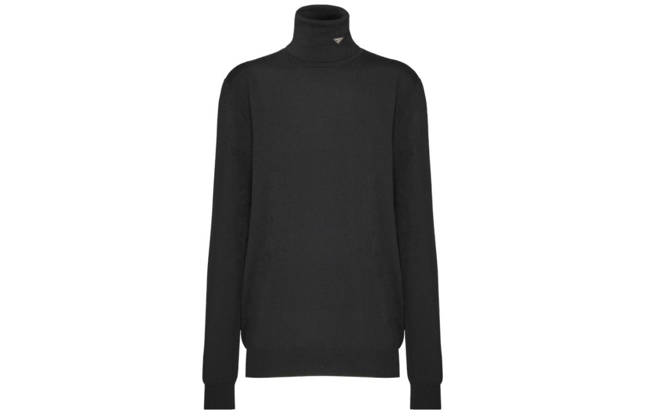 Order (W) PRADA SS22 羊毛高領毛衣三角標裝飾 P26439-100S-F0008-S-221