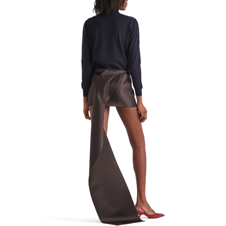 Cheap (W) PRADA SS22 羊毛高領毛衣三角標裝飾 P26439-100S-F0008-S-221