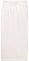 (Women) PRADA SS24 Knit Midi Dress with Logo and Back Slit in Vanilla White. 131104-15EZ--S-OOO (Women) PRADA SS24 Knit Midi Dress with Logo and Back Slit in Vanilla White. 131104-15EZ--S-OOO