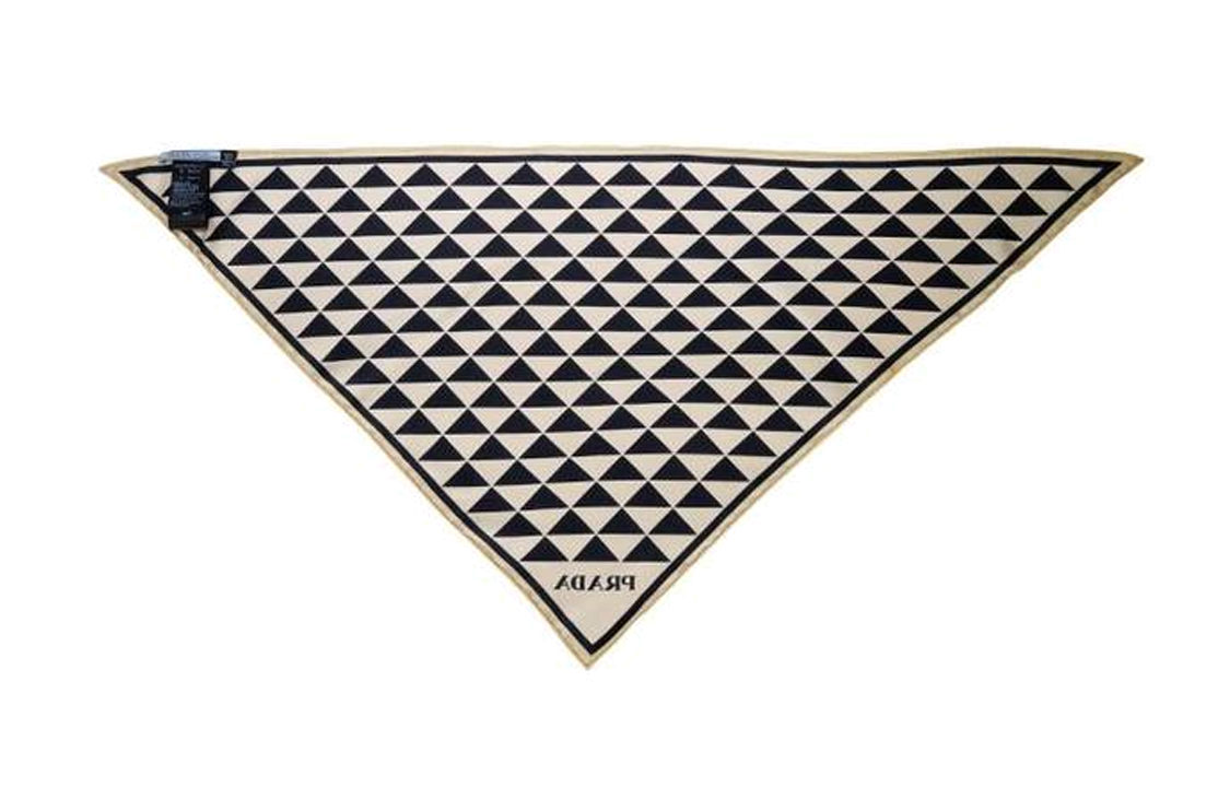 Lookbook (W) PRADA 스타일리시 옐로우 스카프 - 패셔너블 다용도 액세서리. 1FF0362DTPF0X7F