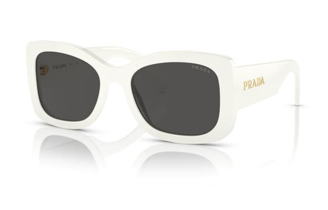 (Women) PRADA  White Butterfly Acetate Logo Sunglasses. PRA08S1425S0 圖 2