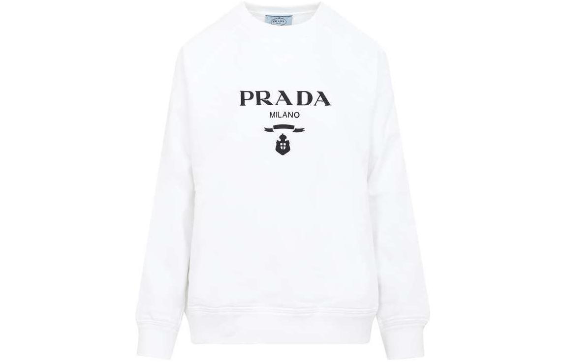 Order (W) PRADA 白色Logo棉質套頭運動衫 SS22系列 134645-10GW-F0964-S-221