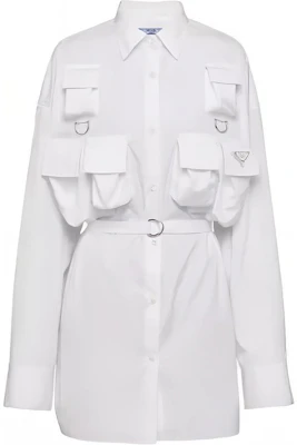 (W) PRADA Baju Putih Lengan Panjang Loose-Fit dengan Pelbagai Poket P414H-1XV2-F0009-S-OOO Buy (W) PRADA Baju Putih Lengan Panjang Loose-Fit dengan Pelbagai Poket P414H-1XV2-F0009-S-OOO