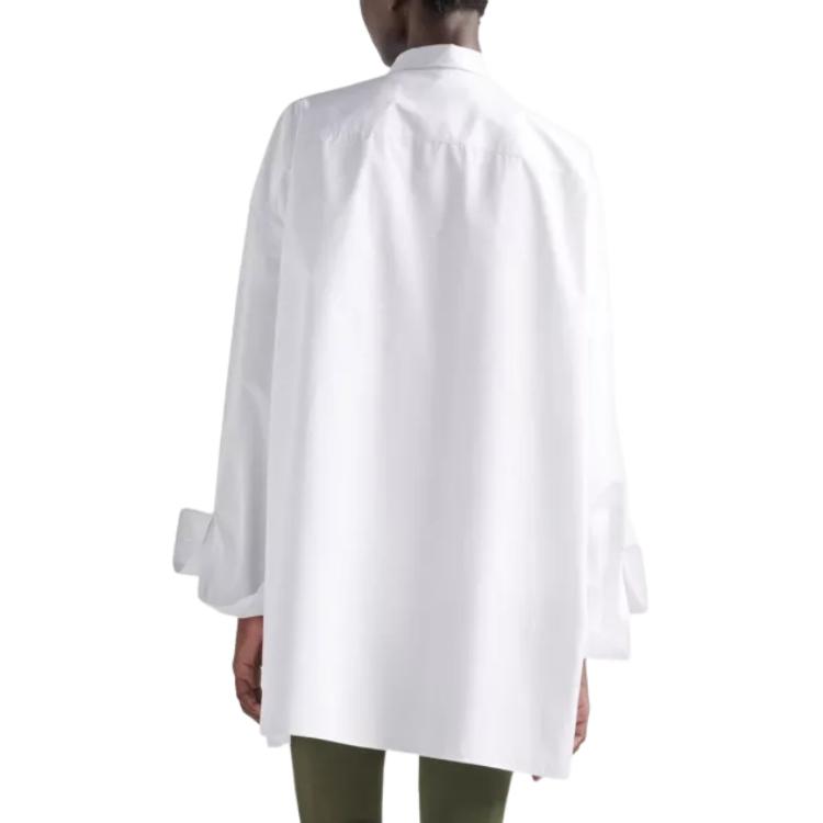 (Women) PRADA  White Long-Sleeve Loose-Fit Shirt with Multiple Pockets P414H-1XV2-F0009-S-OOO 圖 4
